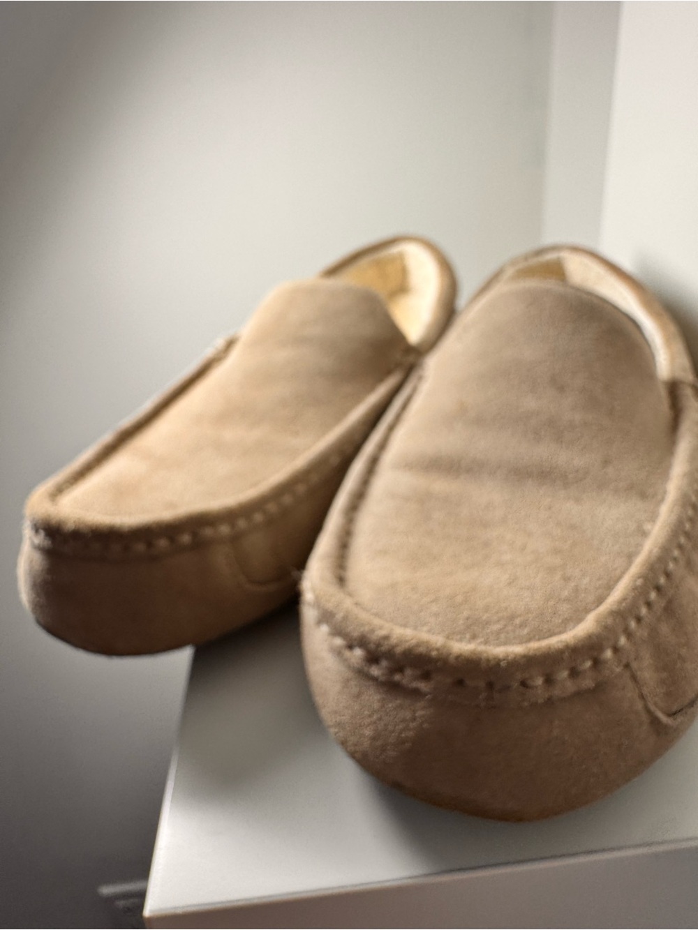 Men's NAP Suede Slip-On Moccasin Loafers in Tan
